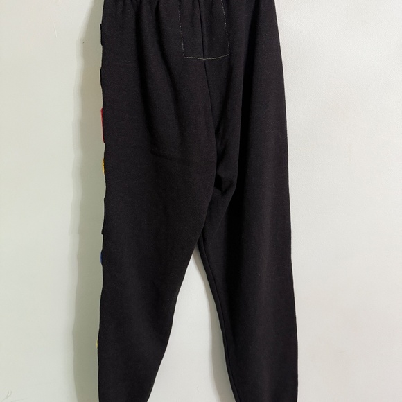 NWT Aviator Nation Vintage Patch Black Sweatpants X-Small - Picture 9 of 9